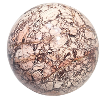 Load image into Gallery viewer, Chipboard Rhyolite 89mm Sphere - Angular Chiplike Inclusions - Decor Stone 6492
