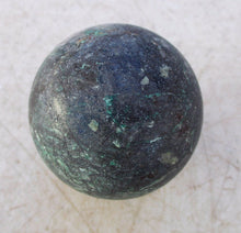 Load image into Gallery viewer, Malachite Cuprite &amp; Quartz in Specular Hematite 44mm Sphere 4521

