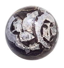 Load image into Gallery viewer, Mushroom Jasper w Crystal Vugs 57mm Classic Decor Sphere - Table Sculpture 6553
