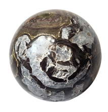 Load image into Gallery viewer, Mushroom Jasper w Crystal Vugs 57mm Classic Decor Sphere - Table Sculpture 6553
