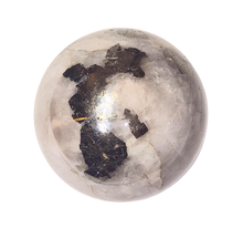 Load image into Gallery viewer, Pyrite in Quartz 44mm Interior Decor Sphere for Home or Office Interiors - Healing Stone 6507
