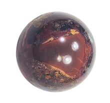 Load image into Gallery viewer, Patterned Jasper Decor 38mm Interior Sphere - Table Sculpture - Unique Gift 6413

