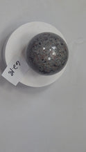 Load and play video in Gallery viewer, Fluorescent Yooperlite 72mm Sphere for UV Collection Great Gift 6218
