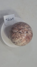 Load and play video in Gallery viewer, Chipboard Rhyolite 89mm Sphere - Angular Chiplike Inclusions - Decor Stone 6492
