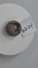 Load and play video in Gallery viewer, Fluorescent Septarian Nodule 35mm Sphere for UV Collection 6224
