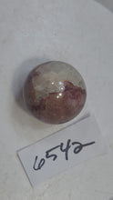 Load and play video in Gallery viewer, Red UV Calcite 29mm Fluorescent Sphere - Great Decor Item - CA UV Mineral 6542
