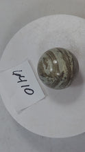 Load and play video in Gallery viewer, Serpentine Rare Roosevelt Lake Striped 38mm Sphere - Holiday - Christmas 6410
