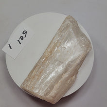 Load and play video in Gallery viewer, Selenite Cab Rough or Mineral Specimen or Metaphysical Healing Stone Sel1
