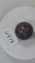 Load and play video in Gallery viewer, Patterned Jasper Decor 38mm Interior Sphere - Table Sculpture - Unique Gift 6413
