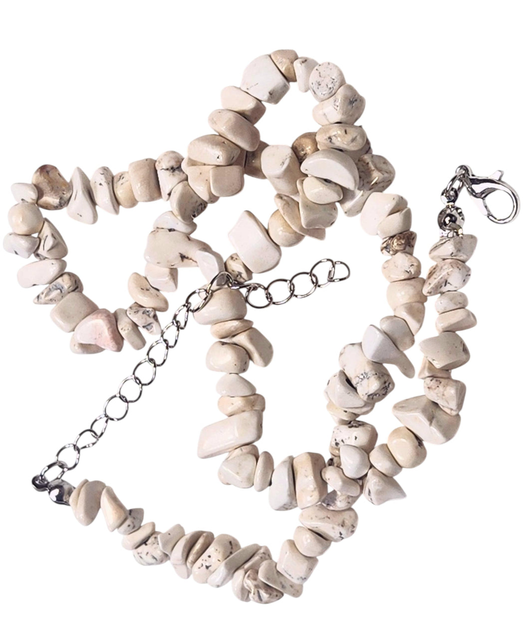 Gemstone Chip Prayer Strand – Love, Protection, Meditation Beads - Howelite