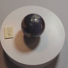 Load and play video in Gallery viewer, Purple Indonesian Agate 41mm Sphere for Holiday or Christmas Gift or Decor 5346
