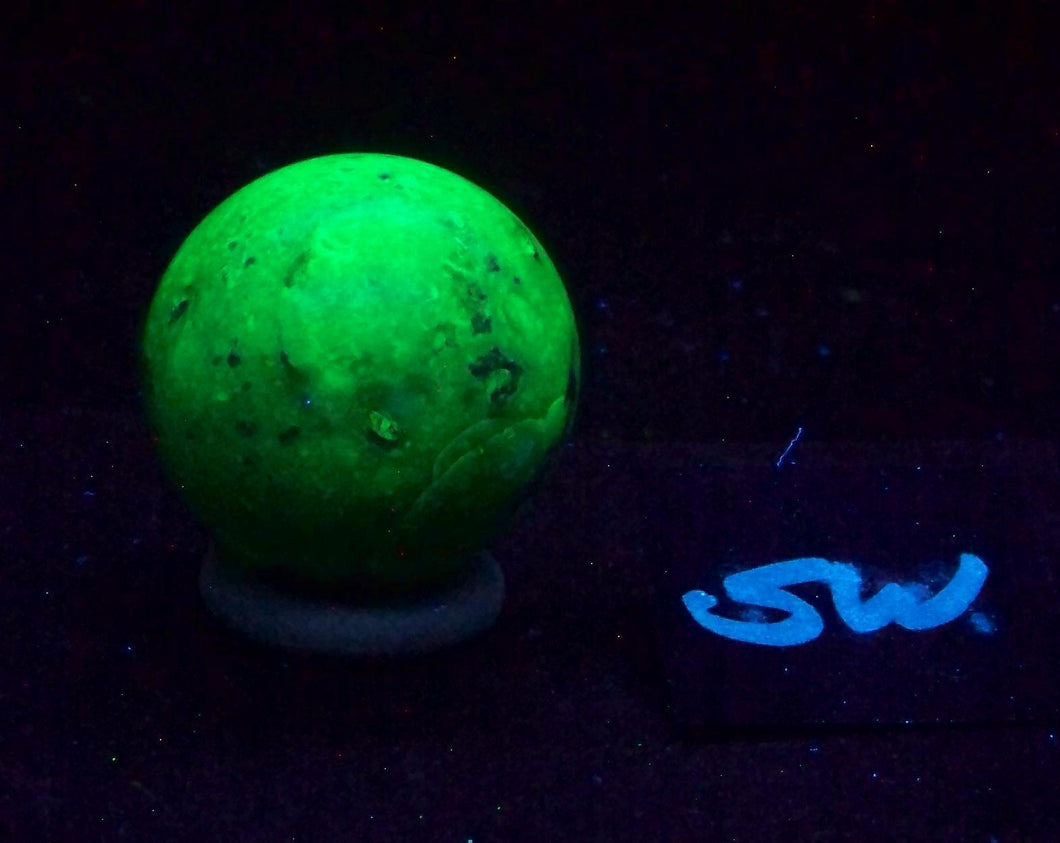 Fluorescent Anderson Mine AZ Agate 32mm Collection Sphere 5229
