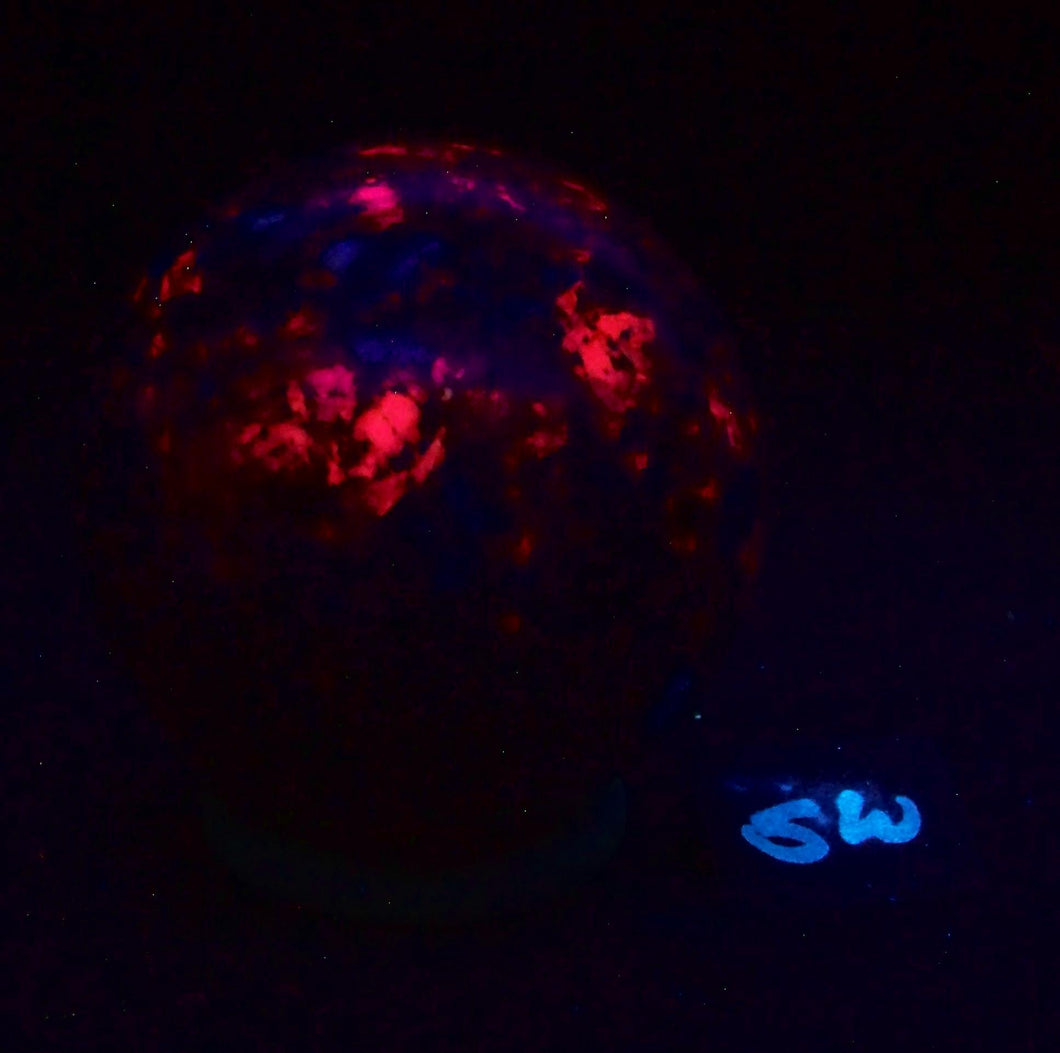 Fluorescent Calcite and Fluorite AZ Large 86mm Sphere for Collection 5372