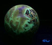 Load image into Gallery viewer, Fluorescent Septarian Nodule Large 114mm Sphere for Home or Office Decor 5417
