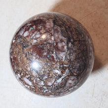 Load image into Gallery viewer, Brecciated Big Horn Area AZ Fluorite 86mm Sphere for Decor or Unique Gift 5218
