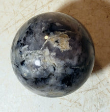 Load image into Gallery viewer, Fluorescent Amethyst Sage Agate 44mm Sphere Unique Gift or Healing Stone 5225
