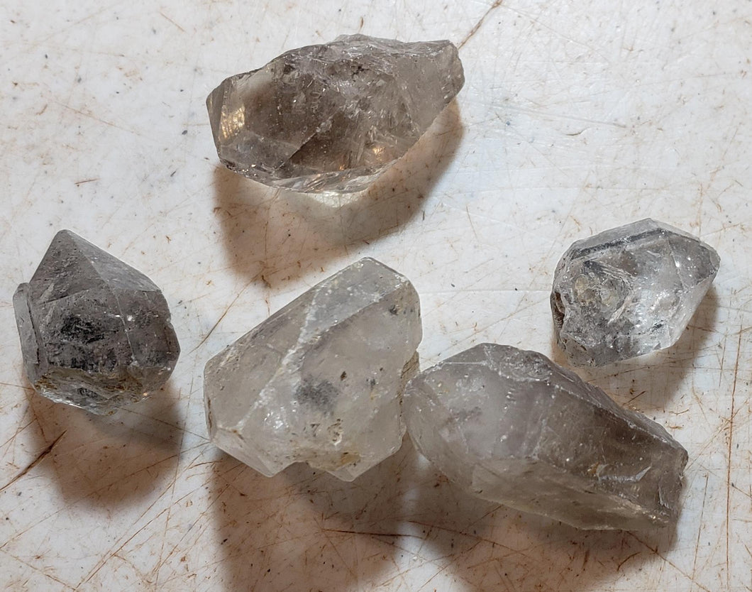 Tibetan Herkimer Quartz Crystals Set of 5 Stones for Jewelry or Metaphysical YTXL4