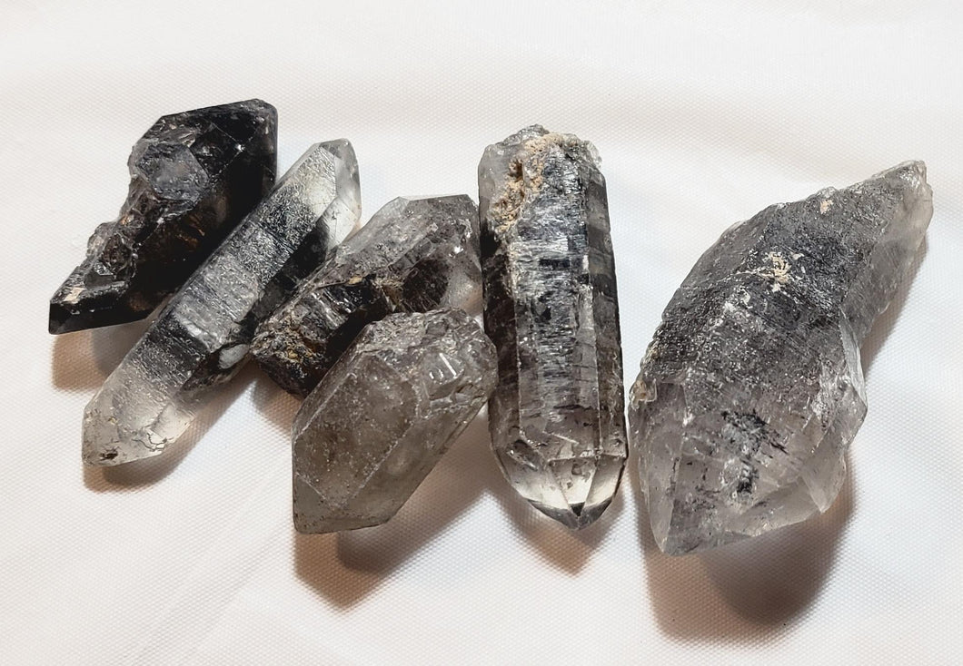 Tibetan Herkimer Quartz Crystals Set of 6 Stones for Jewelry or Metaphysical YTXL3