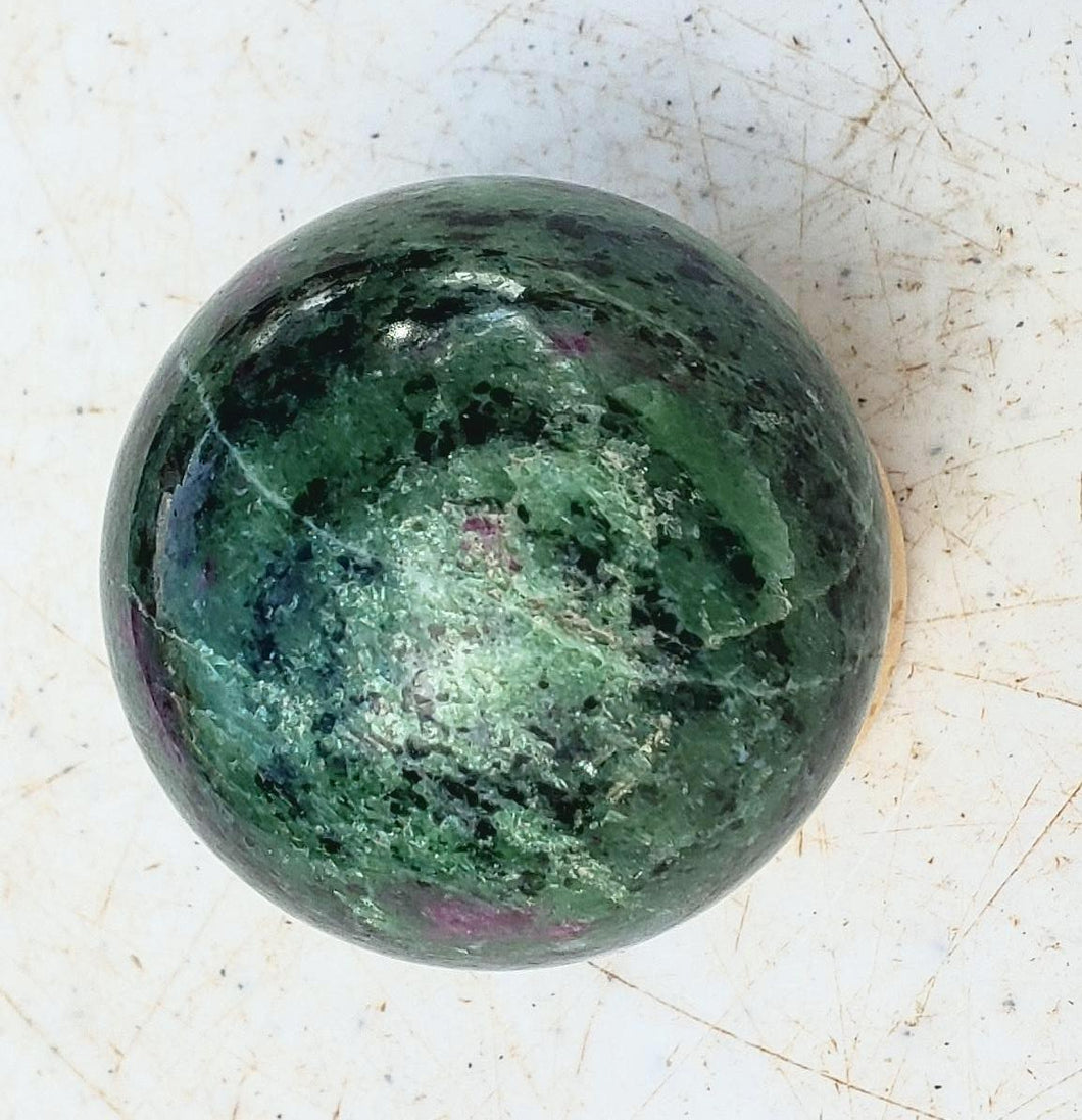 Ruby in Zoisite 44mm Sphere for Collection Decor Gift or Healing Stone 5240