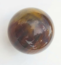 Load image into Gallery viewer, Golden Petrified Wood 50mm Sphere for Home Decor or Unique Gift 5252
