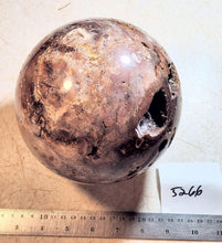 Load image into Gallery viewer, AZ Red Jasper w Crystal Vugs 152mm Sphere for Collection or Home Decor 5266
