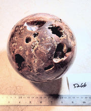Load image into Gallery viewer, AZ Red Jasper w Crystal Vugs 152mm Sphere for Collection or Home Decor 5266
