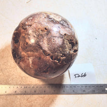 Load image into Gallery viewer, AZ Red Jasper w Crystal Vugs 152mm Sphere for Collection or Home Decor 5266
