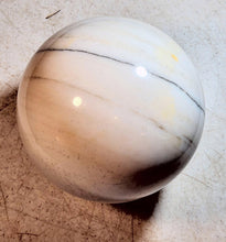 Load image into Gallery viewer, Aguila White Marble 152mm Large Sphere for Collection or Home Decor or Gift 5254
