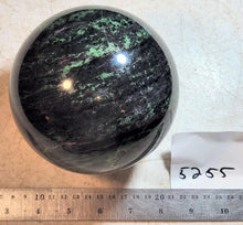 Load image into Gallery viewer, Fluorescent Ruby in Zoisite Large 124mm Sphere for Office or Home Decor 5255A
