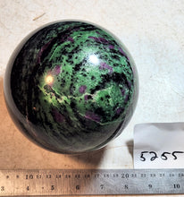 Load image into Gallery viewer, Fluorescent Ruby in Zoisite Large 124mm Sphere for Office or Home Decor 5255A
