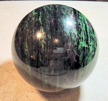 Load image into Gallery viewer, Fluorescent Ruby in Zoisite Large 124mm Sphere for Office or Home Decor 5255A
