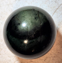 Load image into Gallery viewer, Yukon Jade Deep Green Jade 82mm Sphere for Home Decor or Unique Gift 5259
