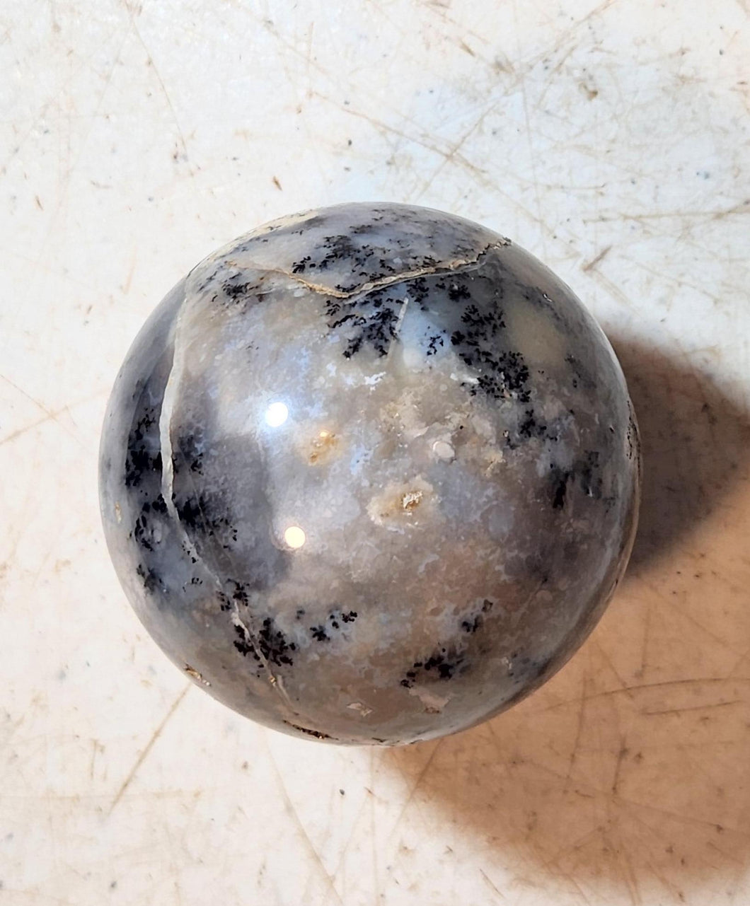 Amethyst Sage Agate 50mm Sphere for Home or Office or Unique Gift 5275