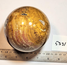 Load image into Gallery viewer, Seven Springs AZ Onyx Large 95mm Sphere Home or Office Decor Holiday Gift 5331
