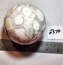 Load image into Gallery viewer, Coral Jasper 86mm Large Sphere Holiday or Christmas Gift or Home Decor 5370
