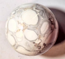 Load image into Gallery viewer, Coral Jasper 86mm Large Sphere Holiday or Christmas Gift or Home Decor 5370
