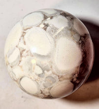 Load image into Gallery viewer, Coral Jasper 86mm Large Sphere Holiday or Christmas Gift or Home Decor 5370

