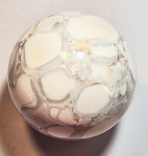 Load image into Gallery viewer, Coral Jasper 86mm Large Sphere Holiday or Christmas Gift or Home Decor 5370

