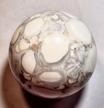 Load image into Gallery viewer, Coral Jasper 86mm Large Sphere Holiday or Christmas Gift or Home Decor 5370
