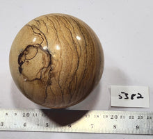 Load image into Gallery viewer, Picture Jasper Large 89mm Sphere Home Office Stone Interior Decor or Gift 5382
