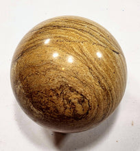 Load image into Gallery viewer, Picture Jasper Large 89mm Sphere Home Office Stone Interior Decor or Gift 5382
