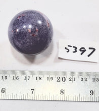Load image into Gallery viewer, Lepidolite with Rubellite Tourmaline 38mm Sphere for Home or Office Decor 5397
