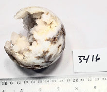 Load image into Gallery viewer, Crystal Geode 82mm Sphere for Home or Office Decor Unique Gift or Healing 5416

