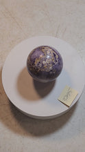 Load and play video in Gallery viewer, Fluorite from Bolivia 50mm Sphere for Home or Office Decor or Holiday Gift 5295
