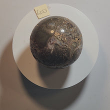 Load and play video in Gallery viewer, Fluorite w Vugs McCracken Mine 67mm Sphere for Collection 5339

