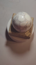 Load and play video in Gallery viewer, Coral Jasper 86mm Large Sphere Holiday or Christmas Gift or Home Decor 5370
