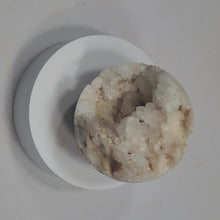 Load and play video in Gallery viewer, Crystal Geode 82mm Sphere for Home or Office Decor Unique Gift or Healing 5416
