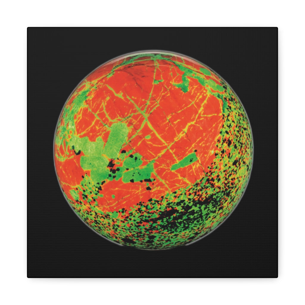 Endless Circle Sterling Hill Fluorescent Sphere Canvas Print